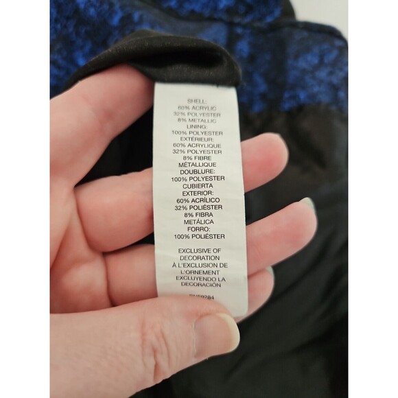 Childrens Place Fancy Dress Girl Size 6 6X Black And Metallic Blue Soft Lining - Picture 5 of 6